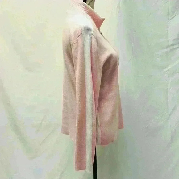 L-RL Ralph Lauren Active Womens Pink Sweater size Large Zip up - Picture 5 of 11